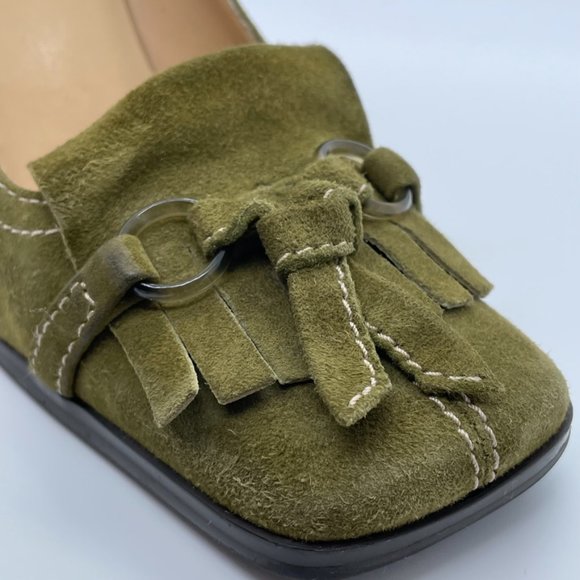 Anne Klein Sport Heels- Green Suede Heels size 6M - Picture 8 of 12